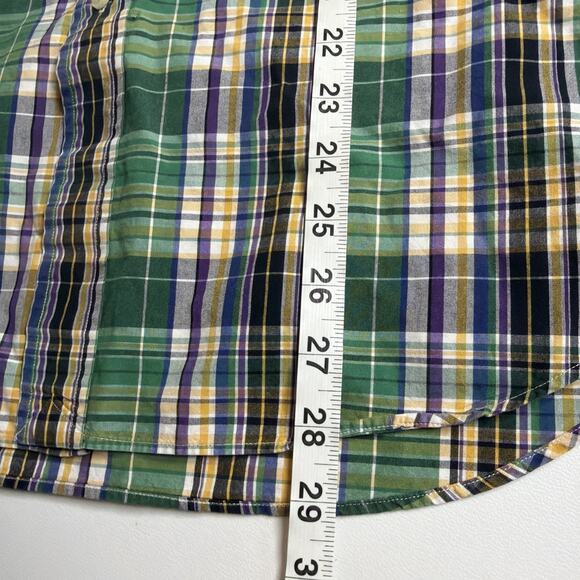 Ralph Lauren Mens Large Cotton Classic Fit Shirt Long Sleeve Plaid Button Front - Picture 10 of 11